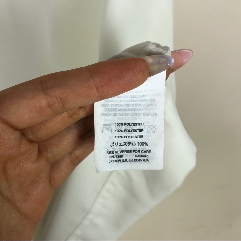 J. Crew Tall drapey ruffle-trim blouse top White - Picture 3 of 7